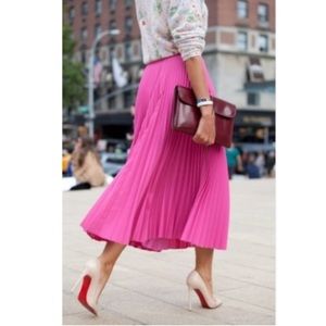NWT J.Crew Pleated Midi Skirt - size 4